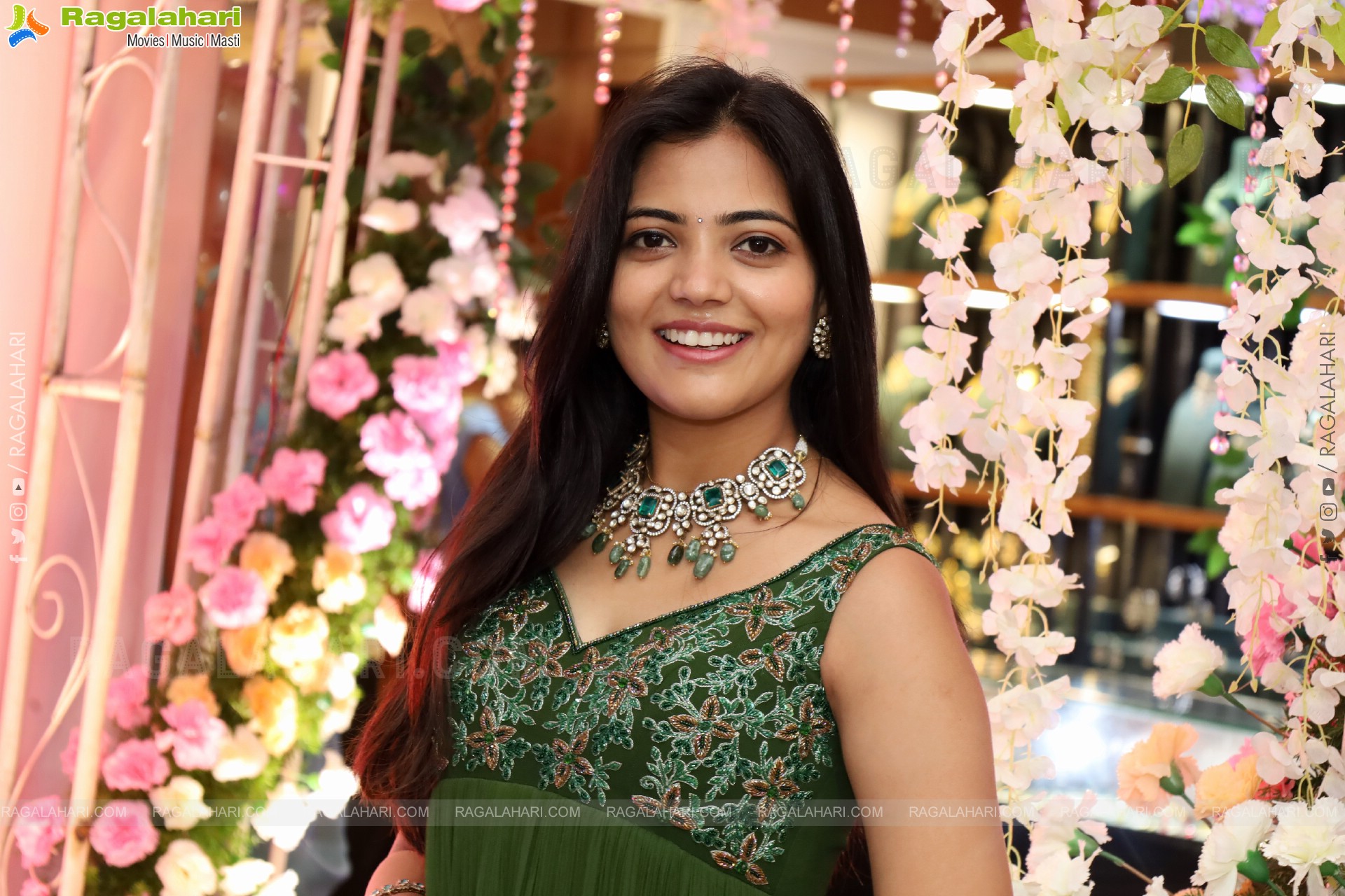 Jeevan Priya Reddy stills in Green Designer Dress, HD Gallery