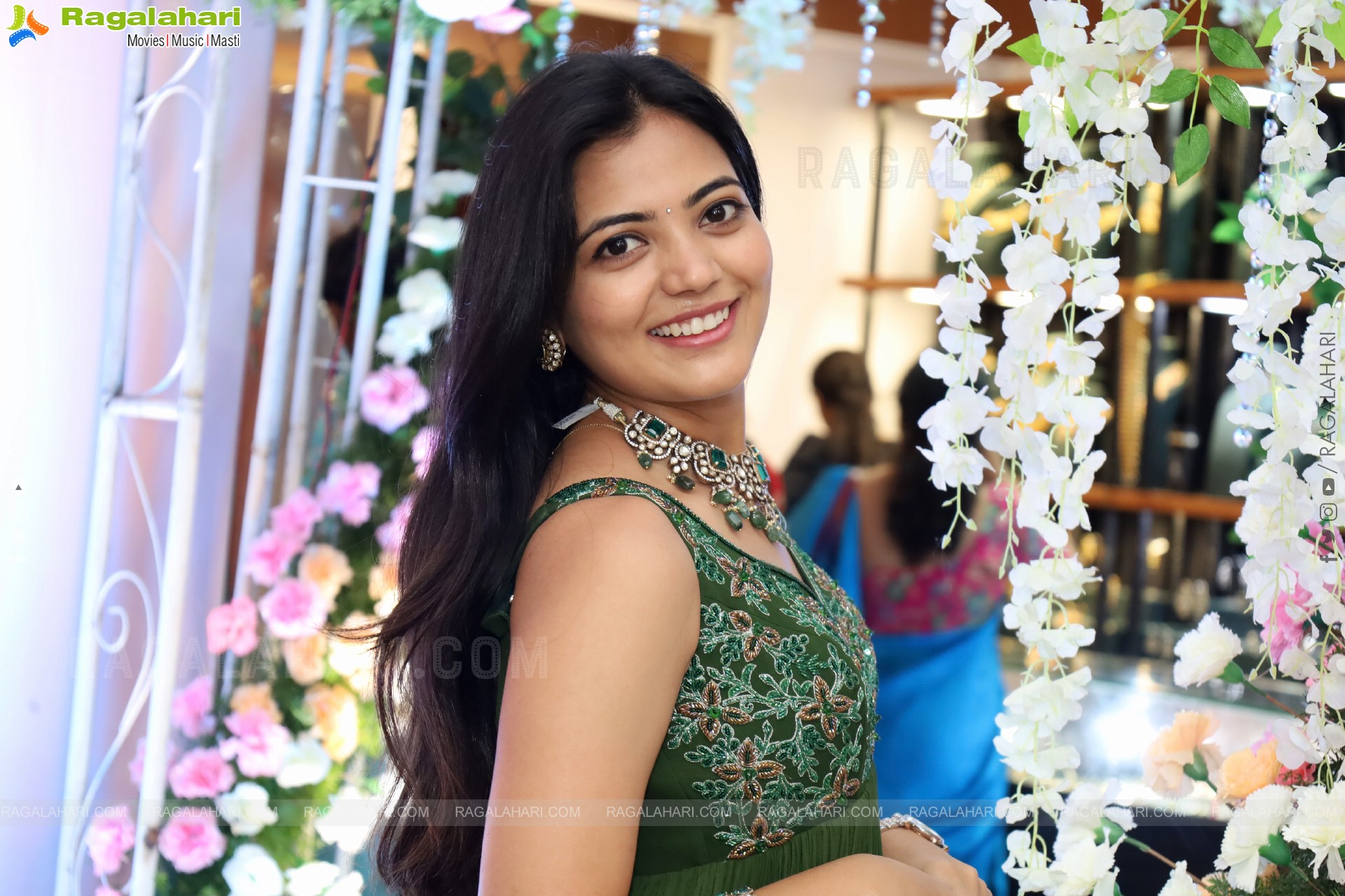 Jeevan Priya Reddy stills in Green Designer Dress, HD Gallery