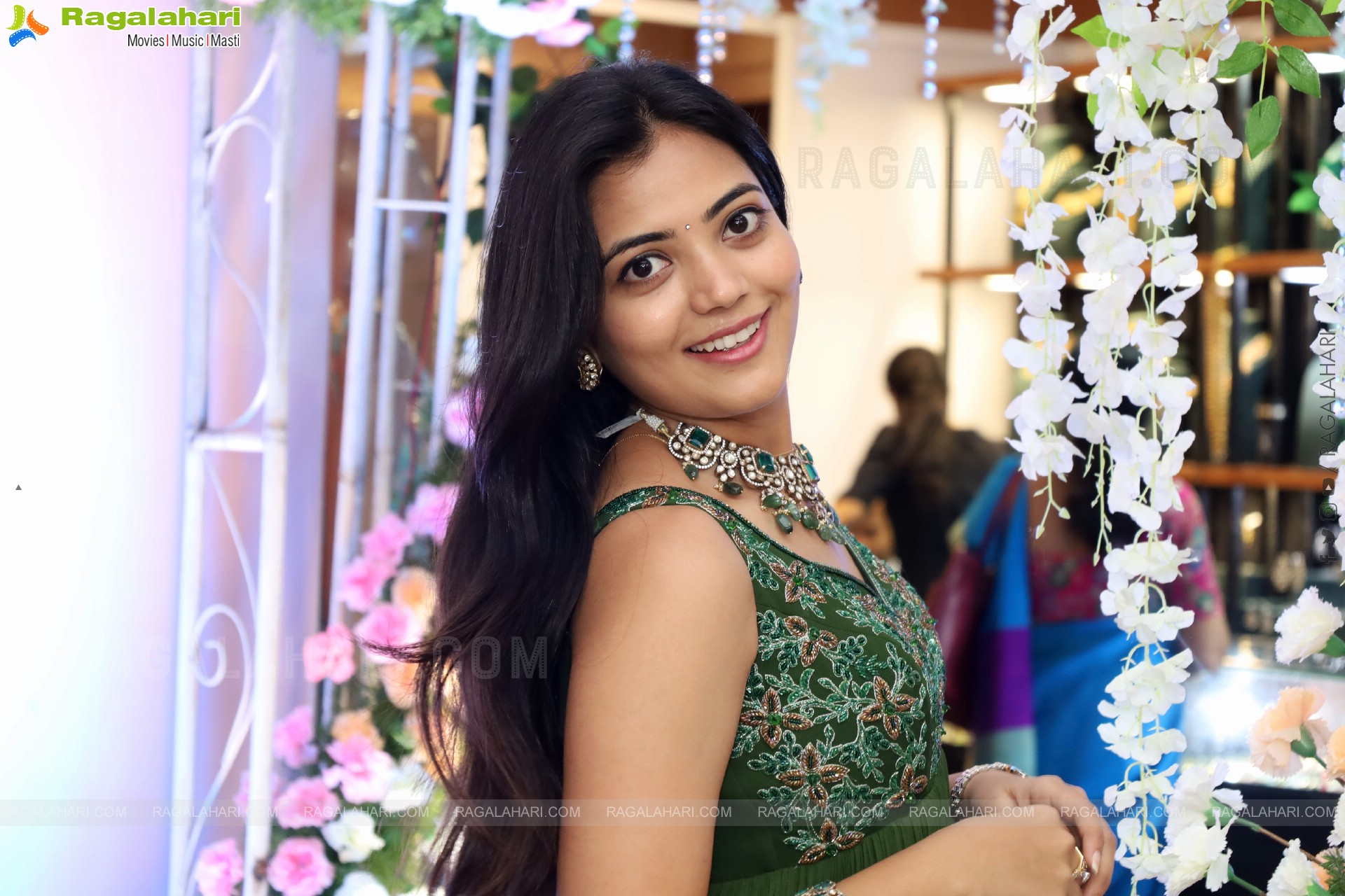 Jeevan Priya Reddy stills in Green Designer Dress, HD Gallery