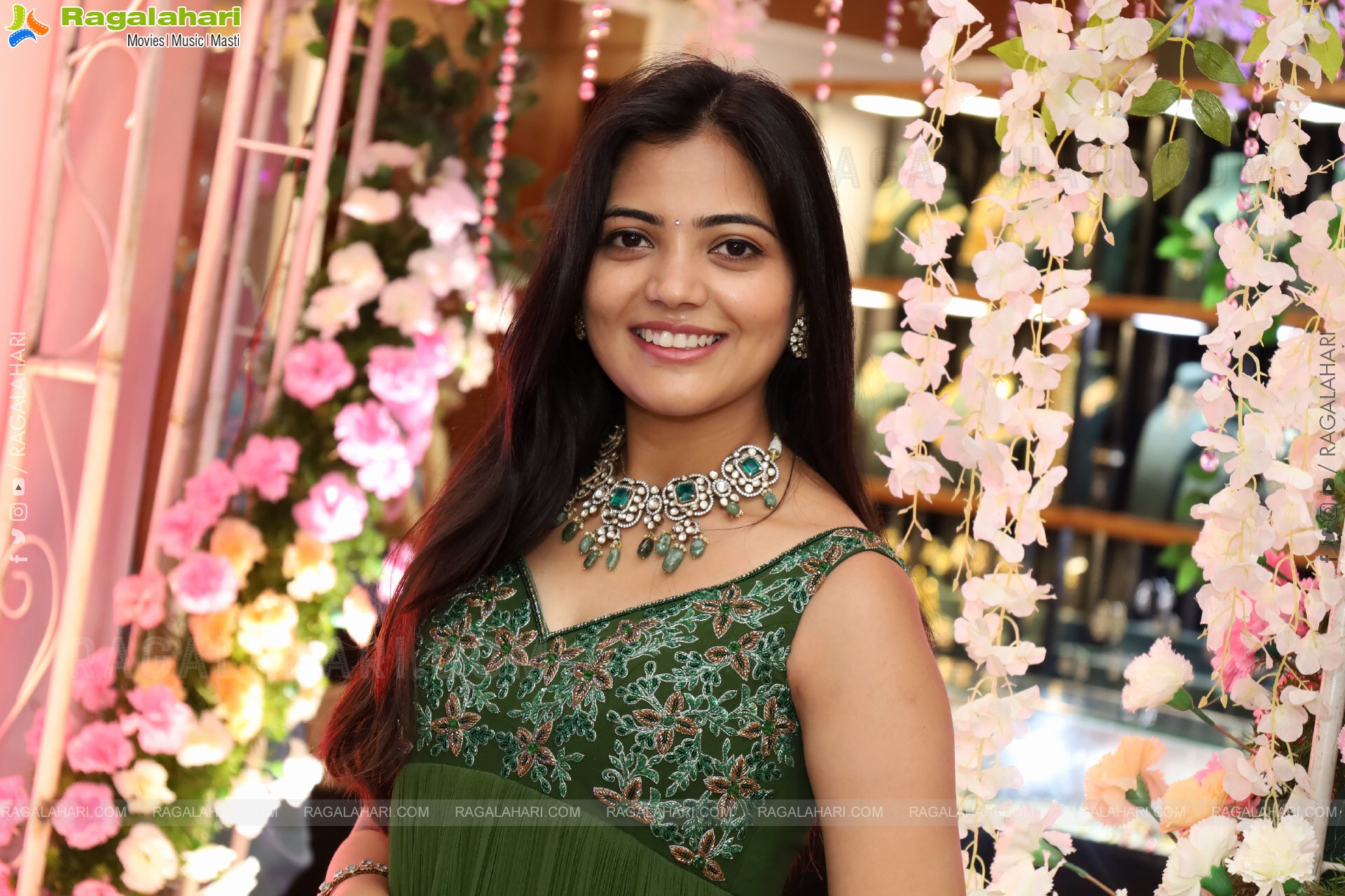 Jeevan Priya Reddy stills in Green Designer Dress, HD Gallery
