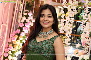 Jeevan Priya Reddy stills in Green Designer Dress