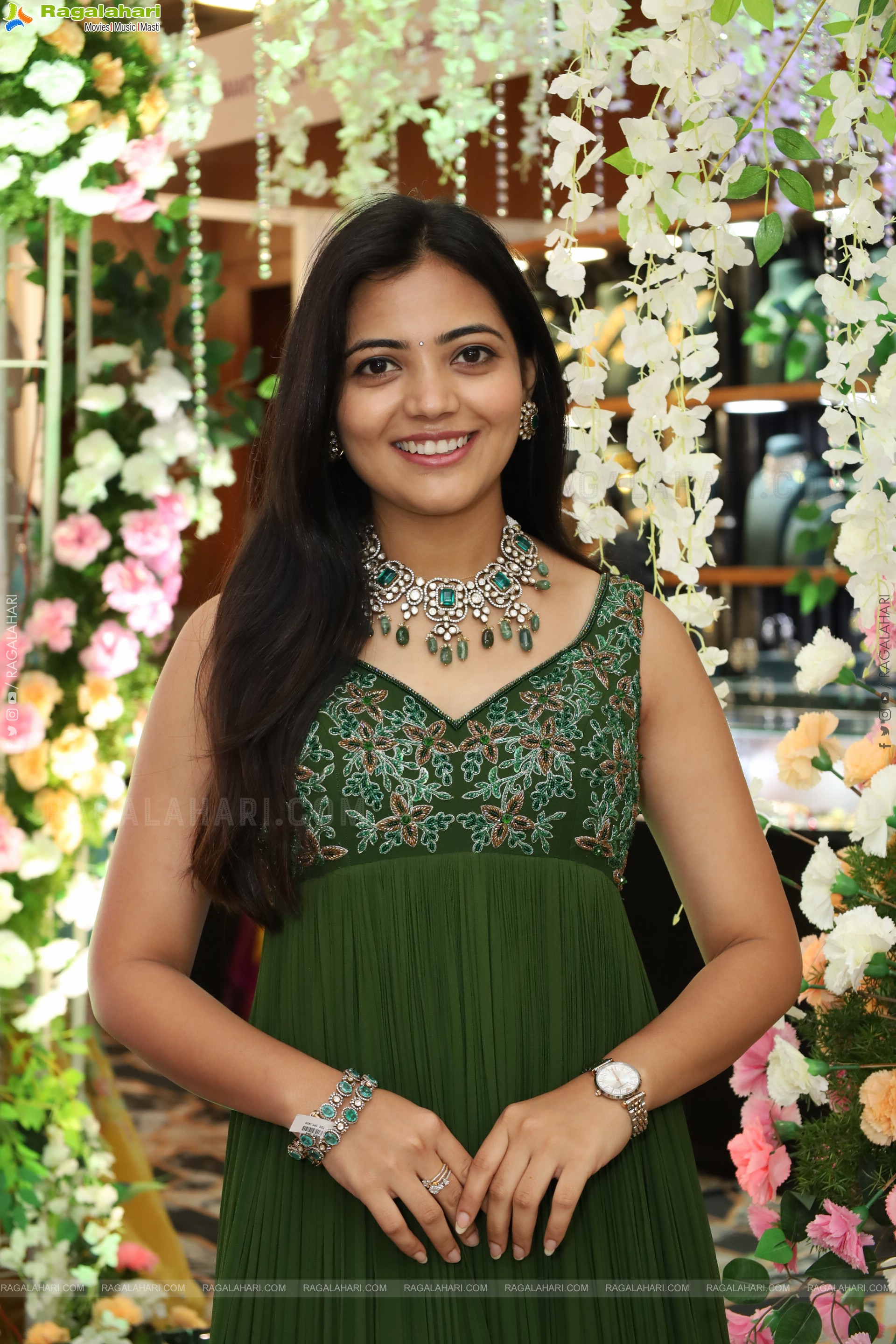 Jeevan Priya Reddy stills in Green Designer Dress, HD Gallery
