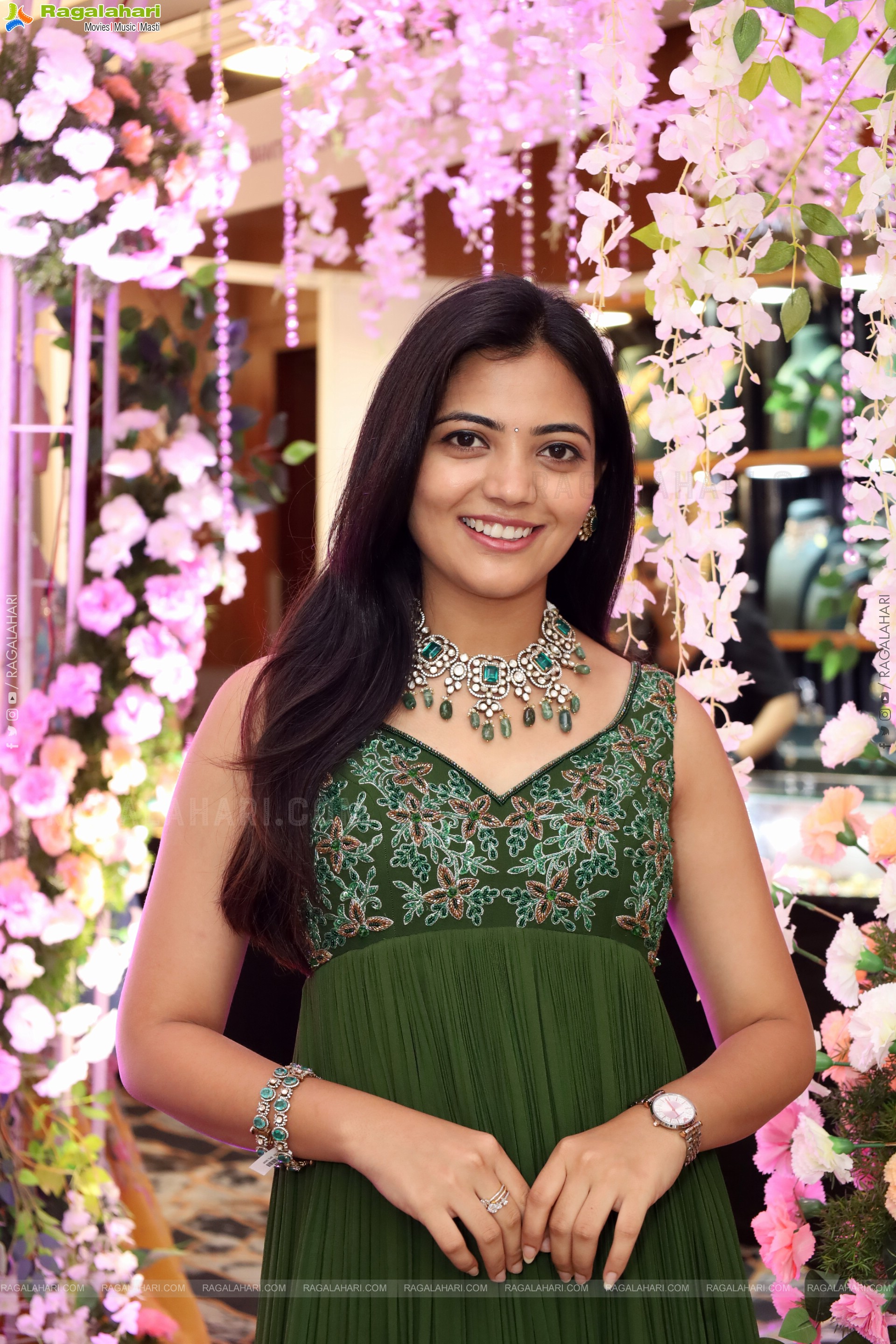 Jeevan Priya Reddy stills in Green Designer Dress, HD Gallery