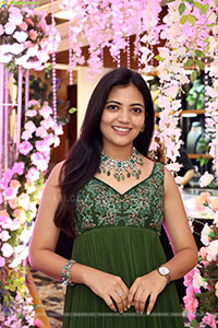 Jeevan Priya Reddy stills in Green Designer Dress