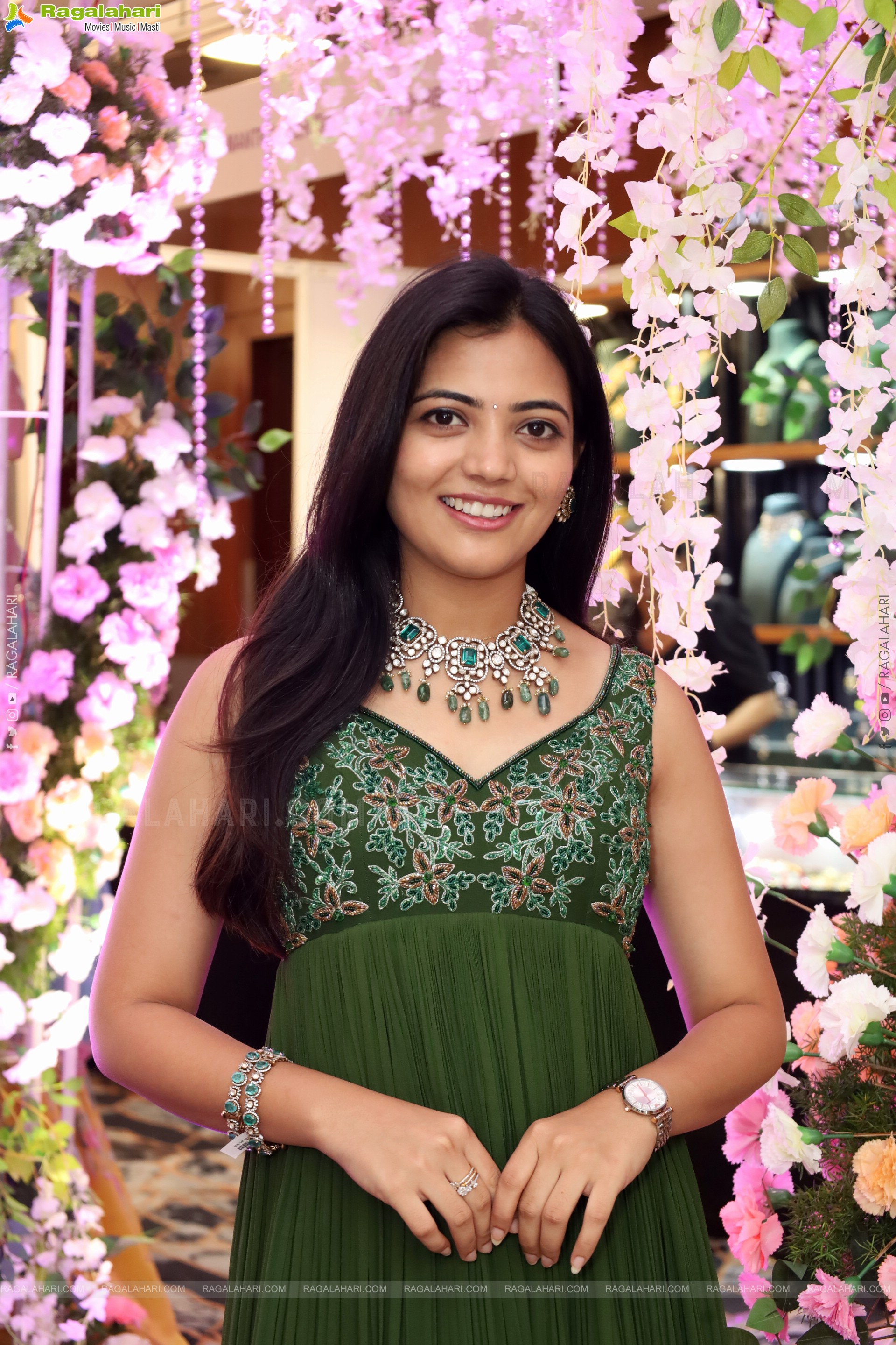 Jeevan Priya Reddy stills in Green Designer Dress, HD Gallery
