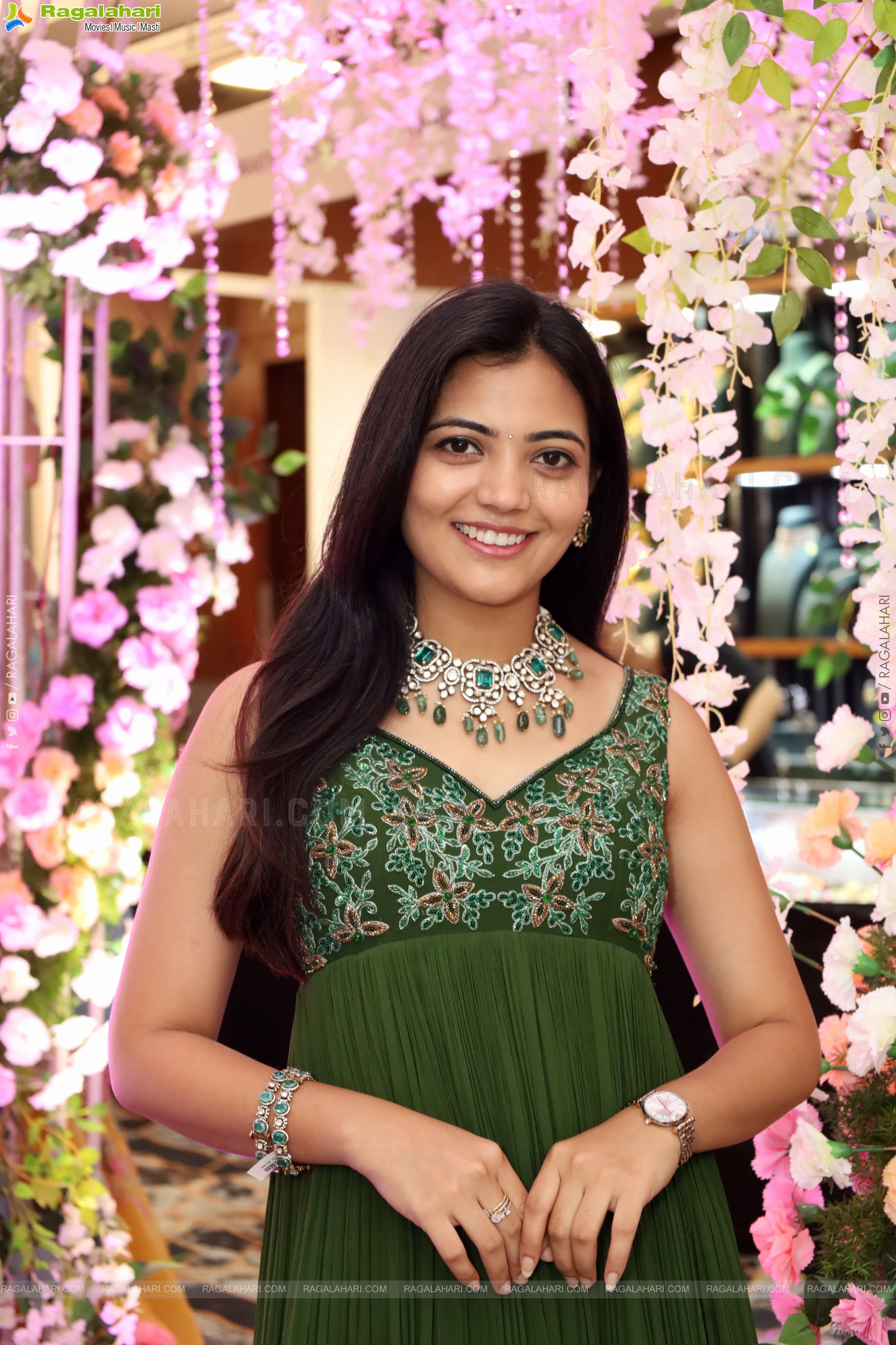 Jeevan Priya Reddy stills in Green Designer Dress, HD Gallery