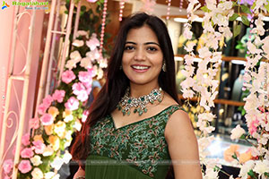Jeevan Priya Reddy stills in Green Designer Dress