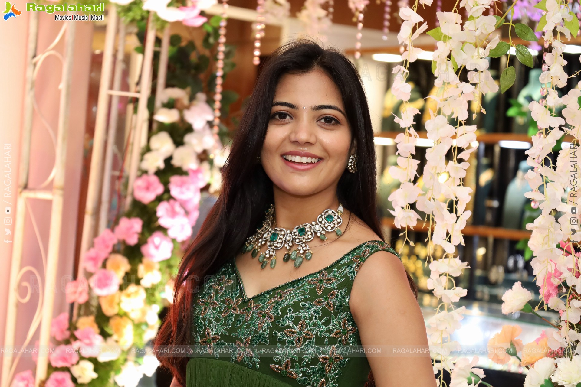 Jeevan Priya Reddy stills in Green Designer Dress, HD Gallery