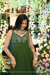Jeevan Priya Reddy stills in Green Designer Dress
