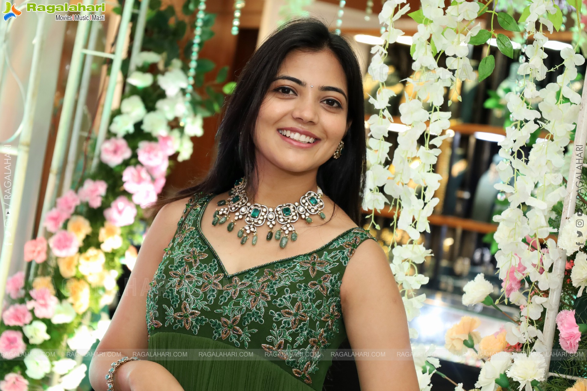 Jeevan Priya Reddy stills in Green Designer Dress, HD Gallery