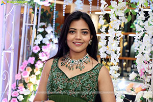 Jeevan Priya Reddy stills in Green Designer Dress