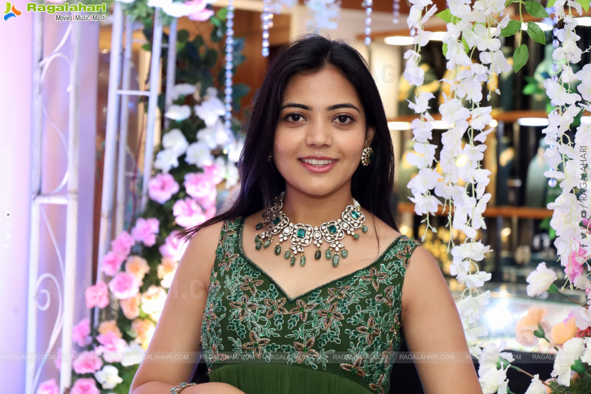 Jeevan Priya Reddy stills in Green Designer Dress, HD Gallery