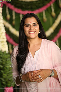 Kavya Kalyanram at TDR Cinemas Production No 1 Movie Opening