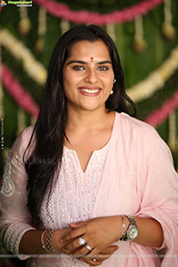 Kavya Kalyanram at TDR Cinemas Production No 1 Movie Opening