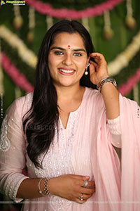 Kavya Kalyanram at TDR Cinemas Production No 1 Movie Opening