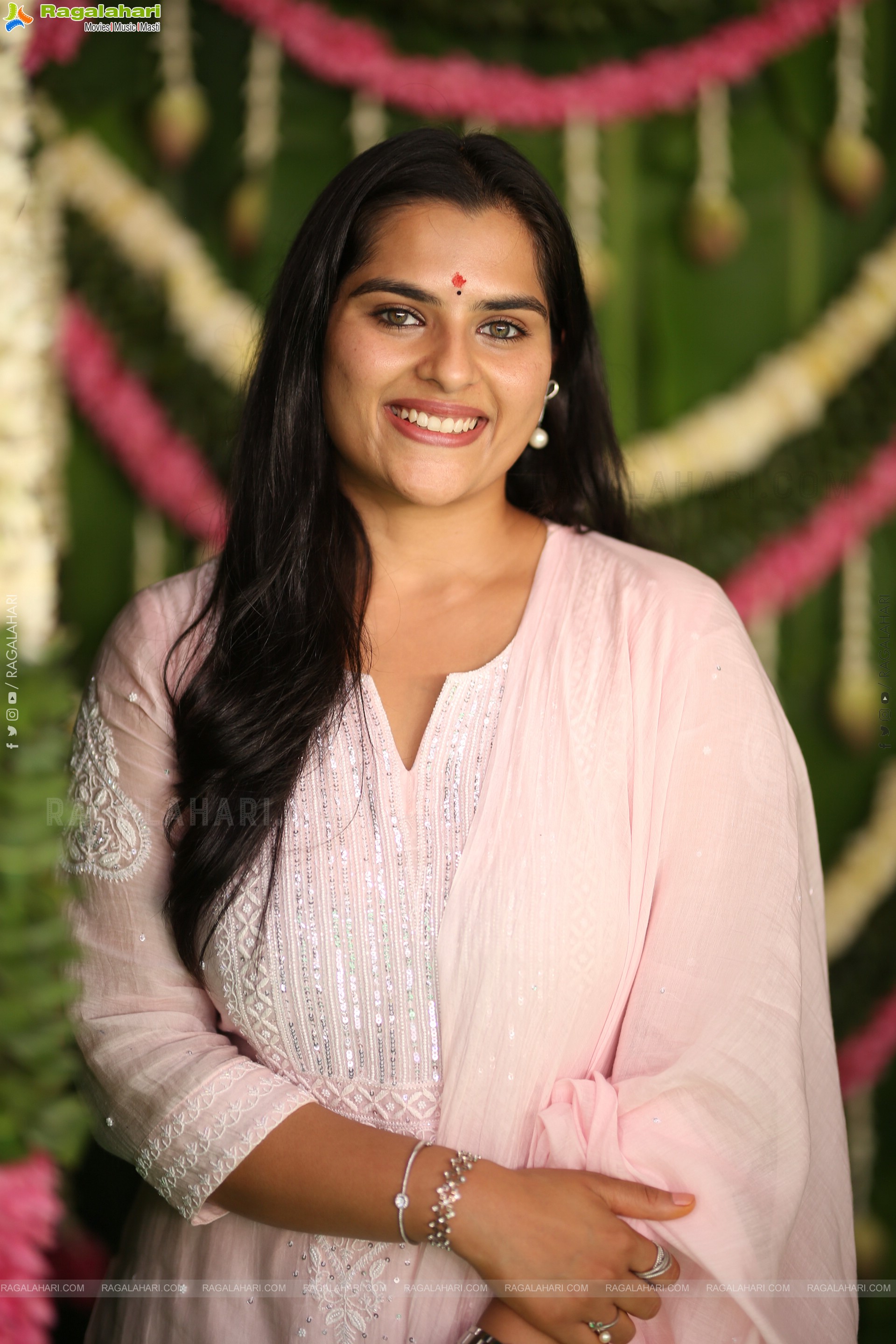 Kavya Kalyanram at TDR Cinemas Production No 1 Movie Opening, HD Gallery