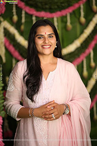 Kavya Kalyanram at TDR Cinemas Production No 1 Movie Opening