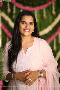 Kavya Kalyanram at TDR Cinemas Production No 1 Movie Opening
