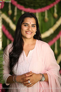 Kavya Kalyanram at TDR Cinemas Production No 1 Movie Opening