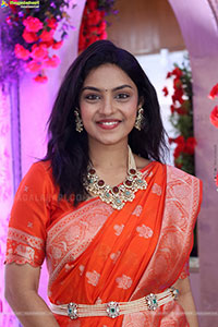 Mounika Ghanta stills in Traditional Saree, HD Gallery