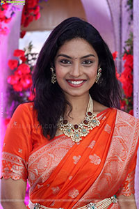Mounika Ghanta stills in Traditional Saree, HD Gallery