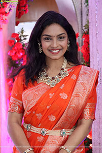 Mounika Ghanta stills in Traditional Saree, HD Gallery