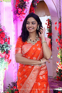 Mounika Ghanta stills in Traditional Saree, HD Gallery