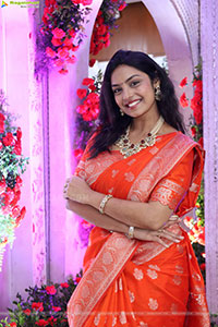 Mounika Ghanta stills in Traditional Saree, HD Gallery