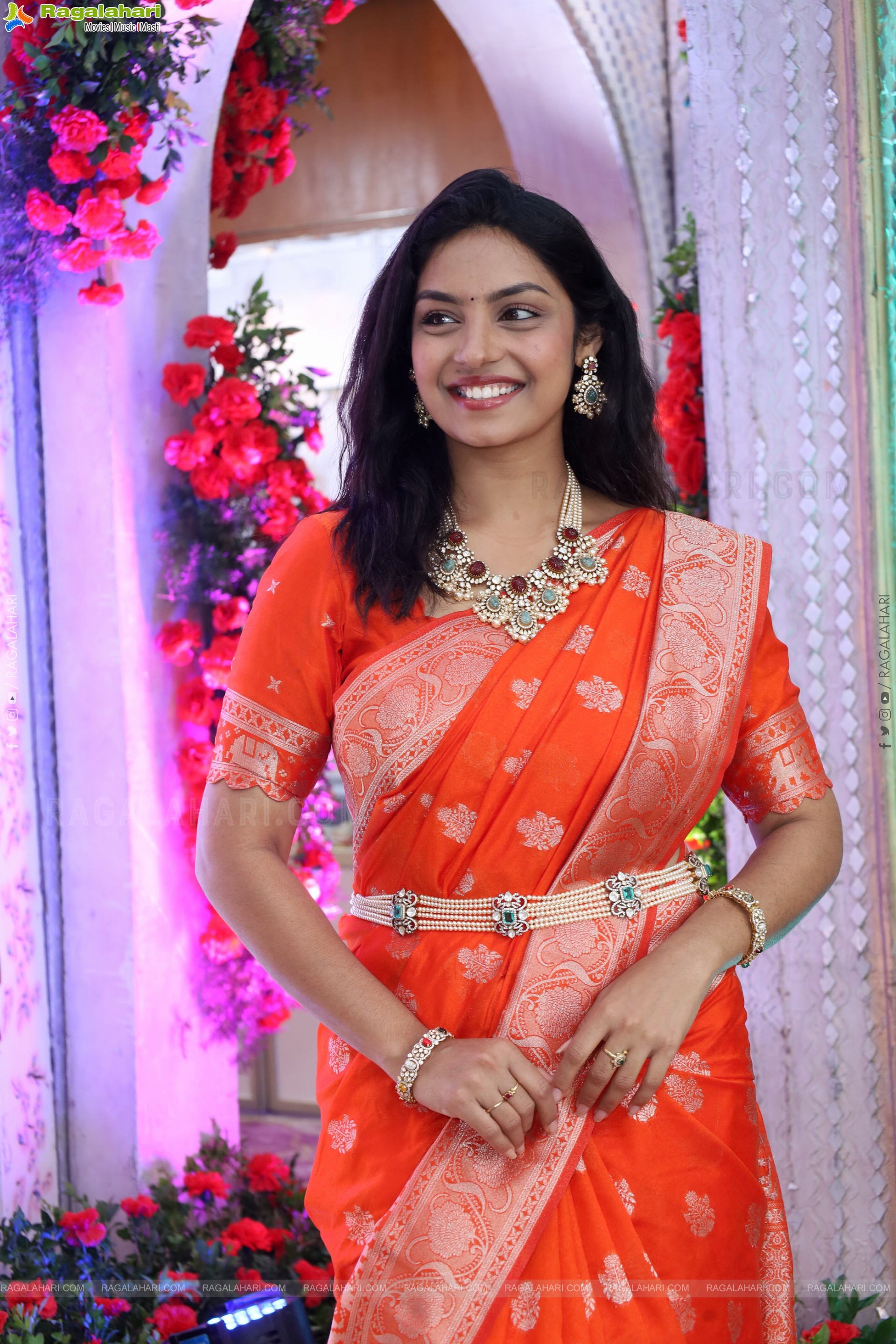 Mounika Ghanta stills in Traditional Saree, HD Gallery