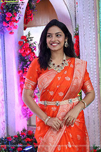 Mounika Ghanta stills in Traditional Saree, HD Gallery