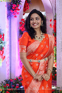 Mounika Ghanta stills in Traditional Saree, HD Gallery