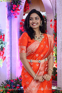 Mounika Ghanta stills in Traditional Saree, HD Gallery