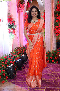 Mounika Ghanta stills in Traditional Saree, HD Gallery