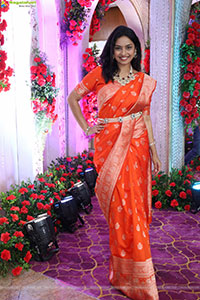 Mounika Ghanta stills in Traditional Saree, HD Gallery