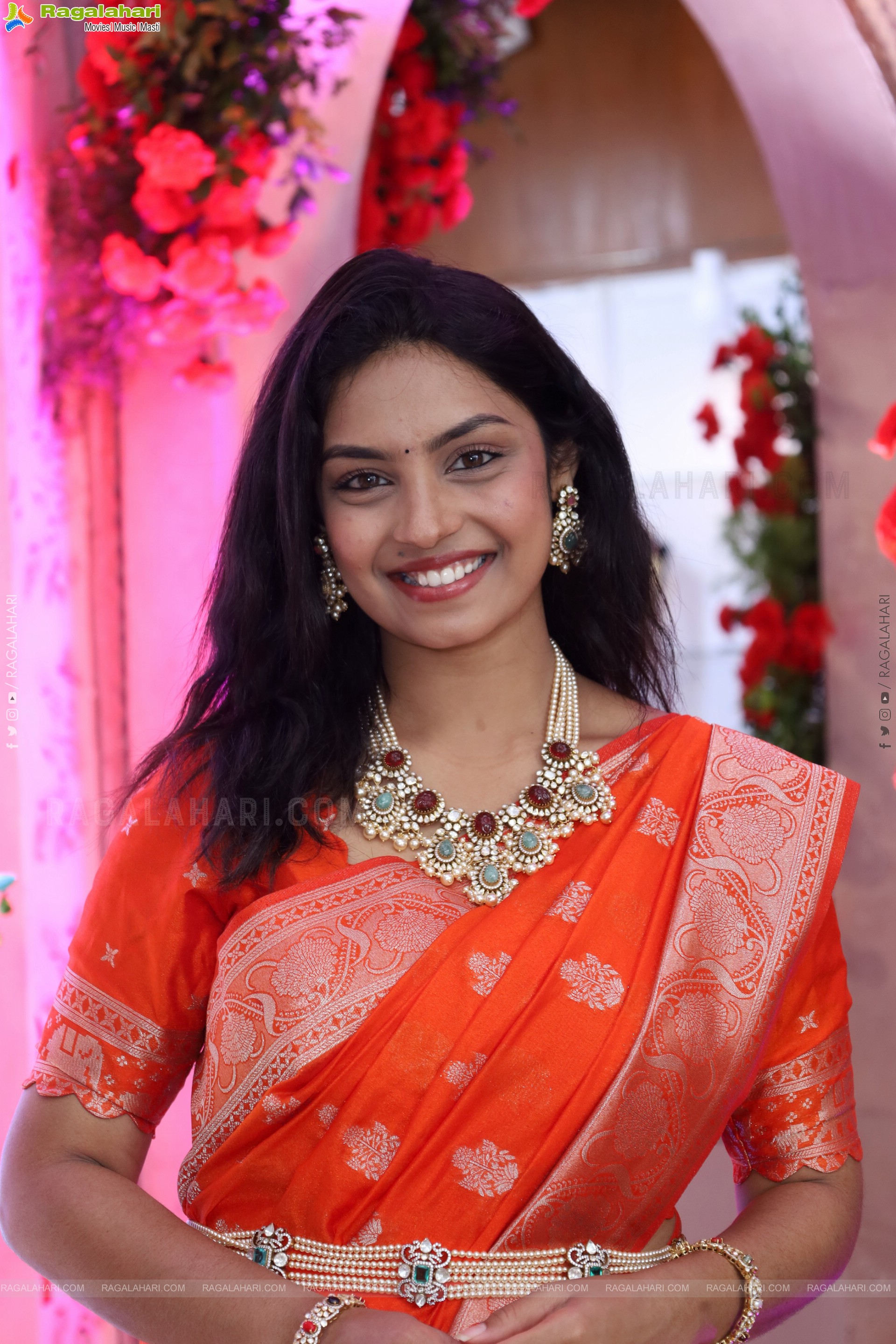 Mounika Ghanta stills in Traditional Saree, HD Gallery