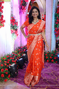 Mounika Ghanta stills in Traditional Saree, HD Gallery