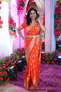 Mounika Ghanta stills in Traditional Saree, HD Gallery