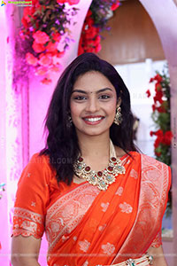 Mounika Ghanta stills in Traditional Saree, HD Gallery
