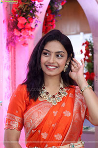 Mounika Ghanta stills in Traditional Saree, HD Gallery