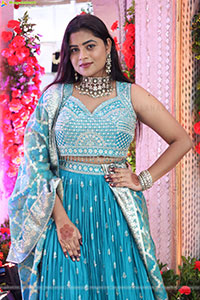 Siri Papa stills in Blue Designer Lehenga Choli, HD Gallery