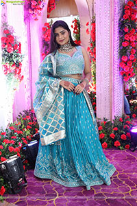Siri Papa stills in Blue Designer Lehenga Choli, HD Gallery