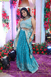 Siri Papa stills in Blue Designer Lehenga Choli, HD Gallery
