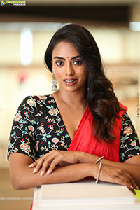 Kamakshi Bhaskarla at Agadha Movie Interview, HD Gallery