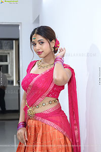 Rittika stills in Traditional Half Saree, HD Gallery
