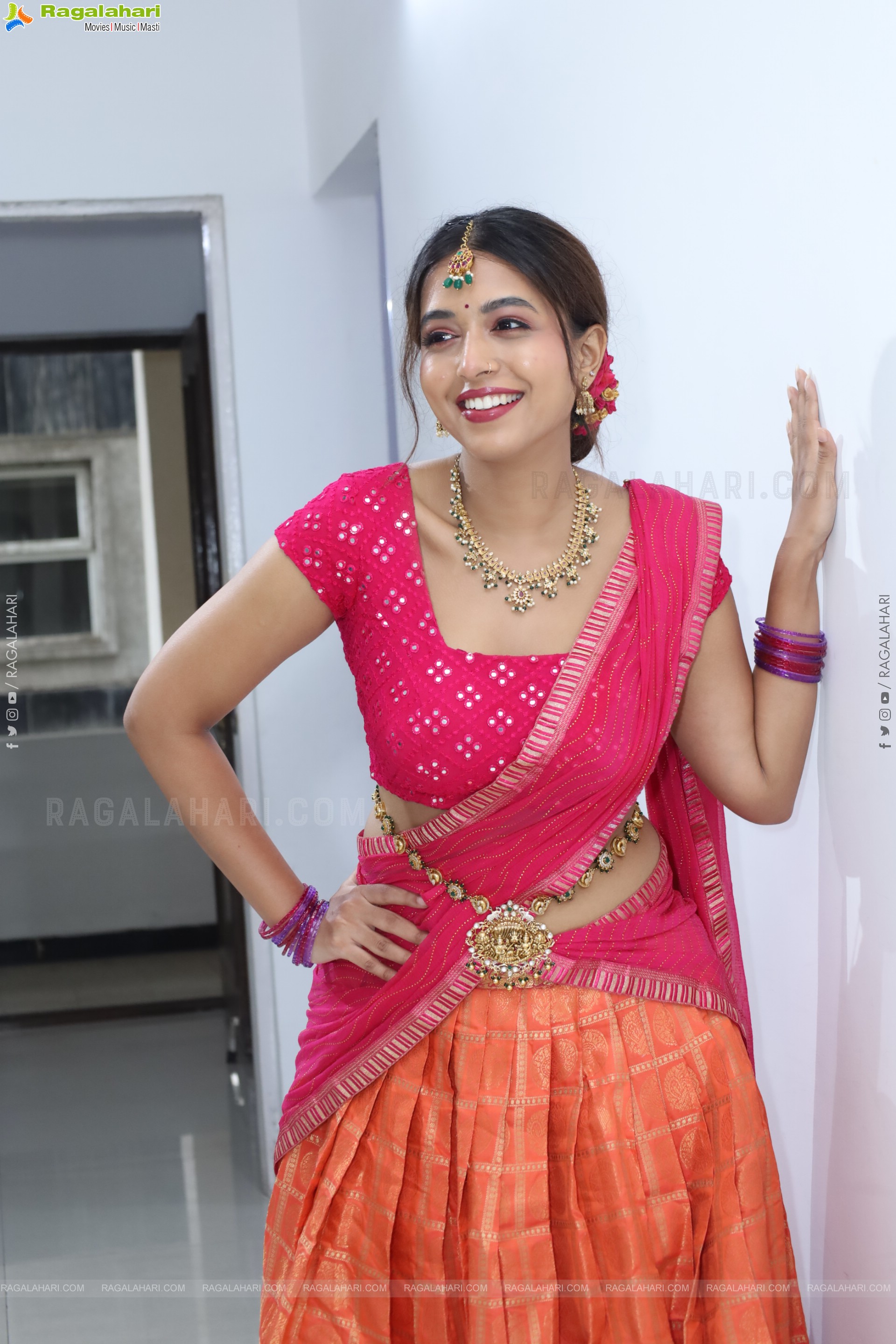 Rittika stills in Traditional Half Saree, HD Gallery