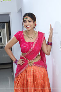 Rittika stills in Traditional Half Saree, HD Gallery