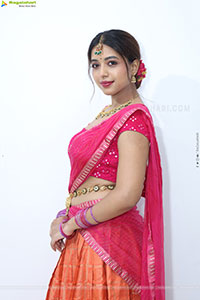 Rittika stills in Traditional Half Saree, HD Gallery