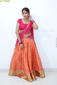 Rittika stills in Traditional Half Saree, HD Gallery