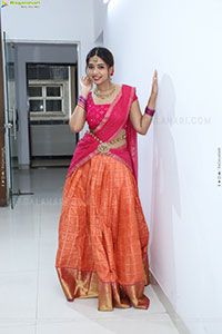 Rittika stills in Traditional Half Saree, HD Gallery