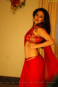 Sada Hot Red Saree Mythri